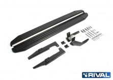 Порог-площадка "Premium-Black" A173ALB + комплект крепежа RIVAL Suzuki SX4 2015-  A173ALB.5503.1