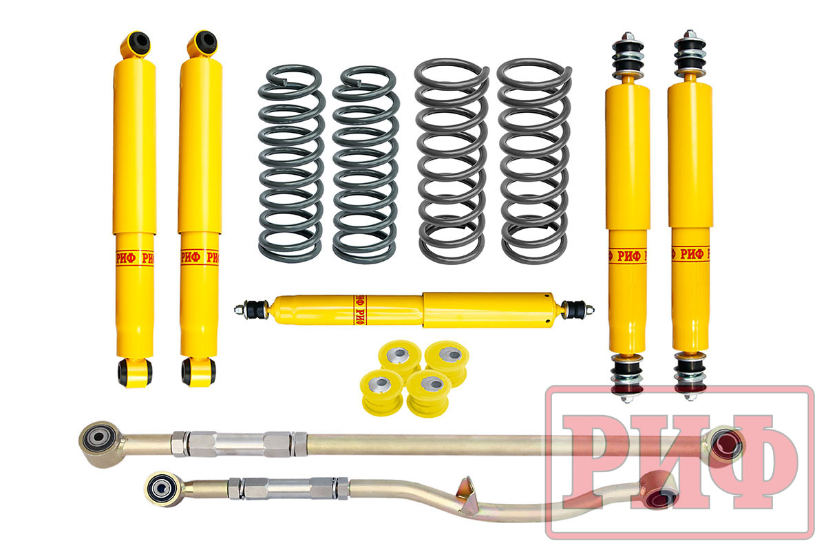 Лифт-комплект РИФ Nissan Patrol Y60 и Y61 до 2000 года лифт 100 мм (левый руль) RIF-Y60-4-L