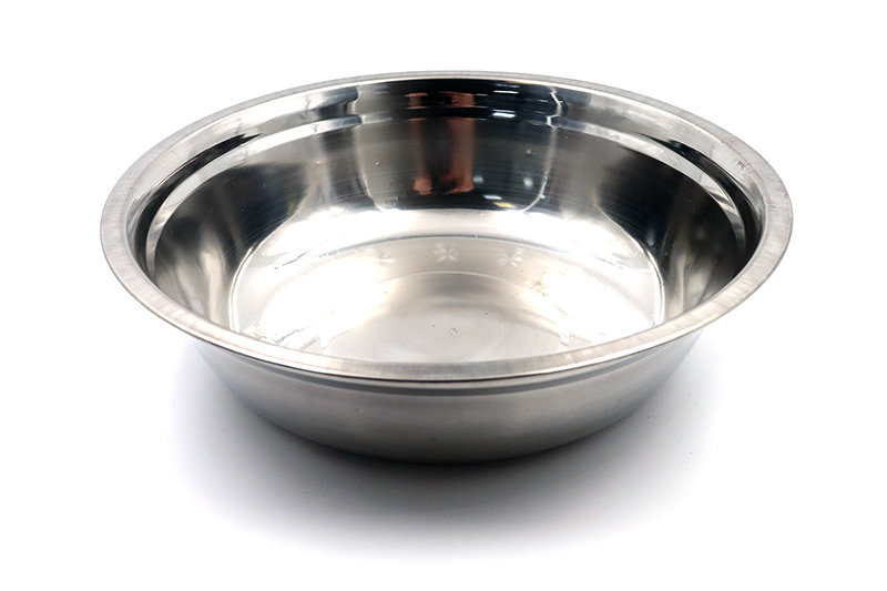 Миска "СЛЕДОПЫТ" нержавеющая сталь, высокие края, d - 27 см, h - 7,4 см, 2800 мл  PF-CWS-P85