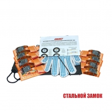 Браслеты противоскольжения 4WD со стальным замком, комплект 8шт Tplus T004036
