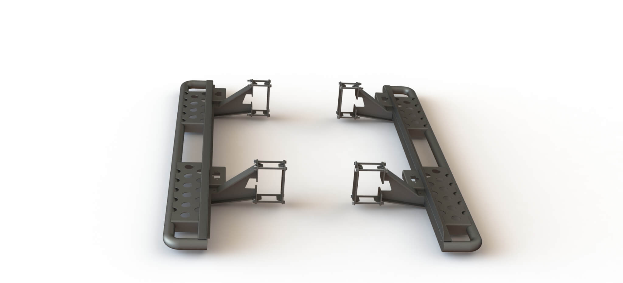 Пороги силовые Toyota Land Cruiser Prado 150 раздельные ступени STC-TLCP150-S-С2