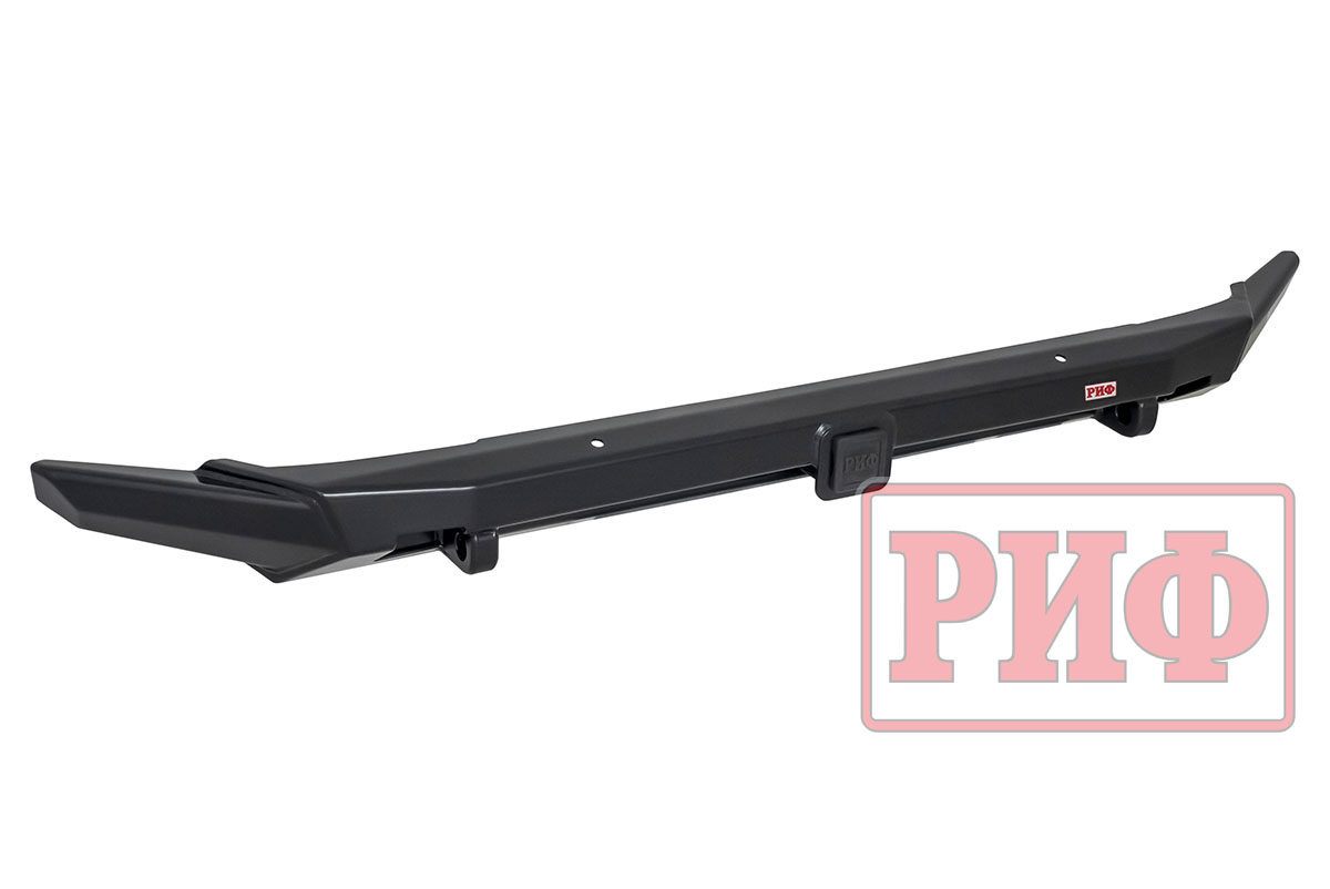 Бампер передний силовой/защита штатного бампера РИФ Renault Duster 2021+ с квадратом под  фаркоп и защитой радиатора RIF022-10100