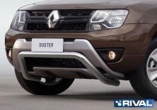 Защита переднего бампера d57 скоба RIVAL Renault Duster 2015-  R.4703.012