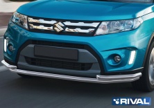 Защита переднего бампера d42+d42 RIVAL Suzuki Vitara 2015-  R.5509.002