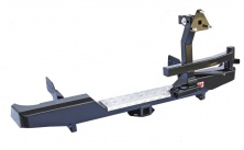 Бампер задний РИФ Mitsubishi L200 2005-2015 (кузов 1350 мм) с квадратом под фаркоп и калиткой RIFTRT-20120