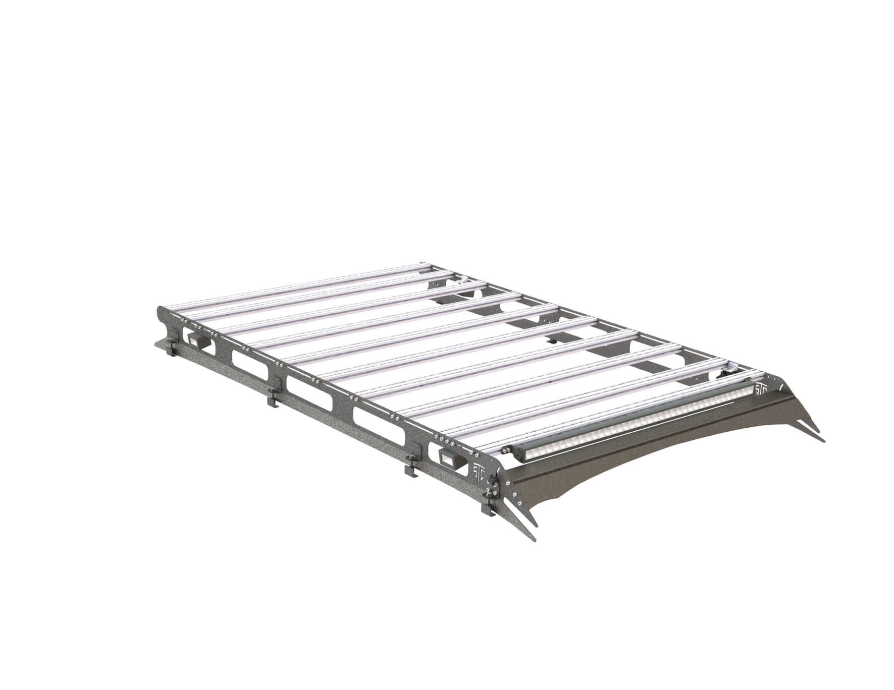 Багажник экспедиционный STC Toyota Land Cruiser 80 ШТОРКА с дальним и рабочим светом  STC-TLC80-TR1-L1L3