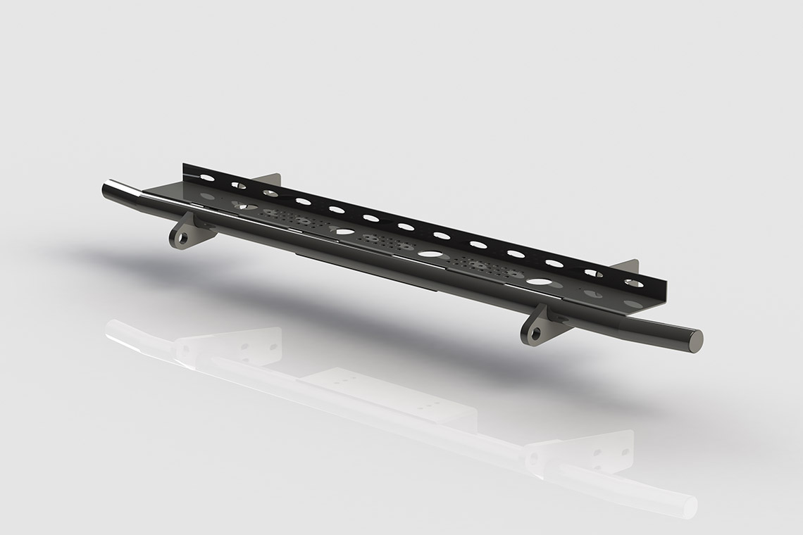 Бампер силовой задний BMS BAIKAL для УАЗ Патриот (пикап) 2008-2021 BMS060111