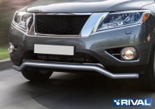 Защита переднего бампера d57 волна RIVAL Nissan Pathfinder 2014-2016-2017  R.4121.003