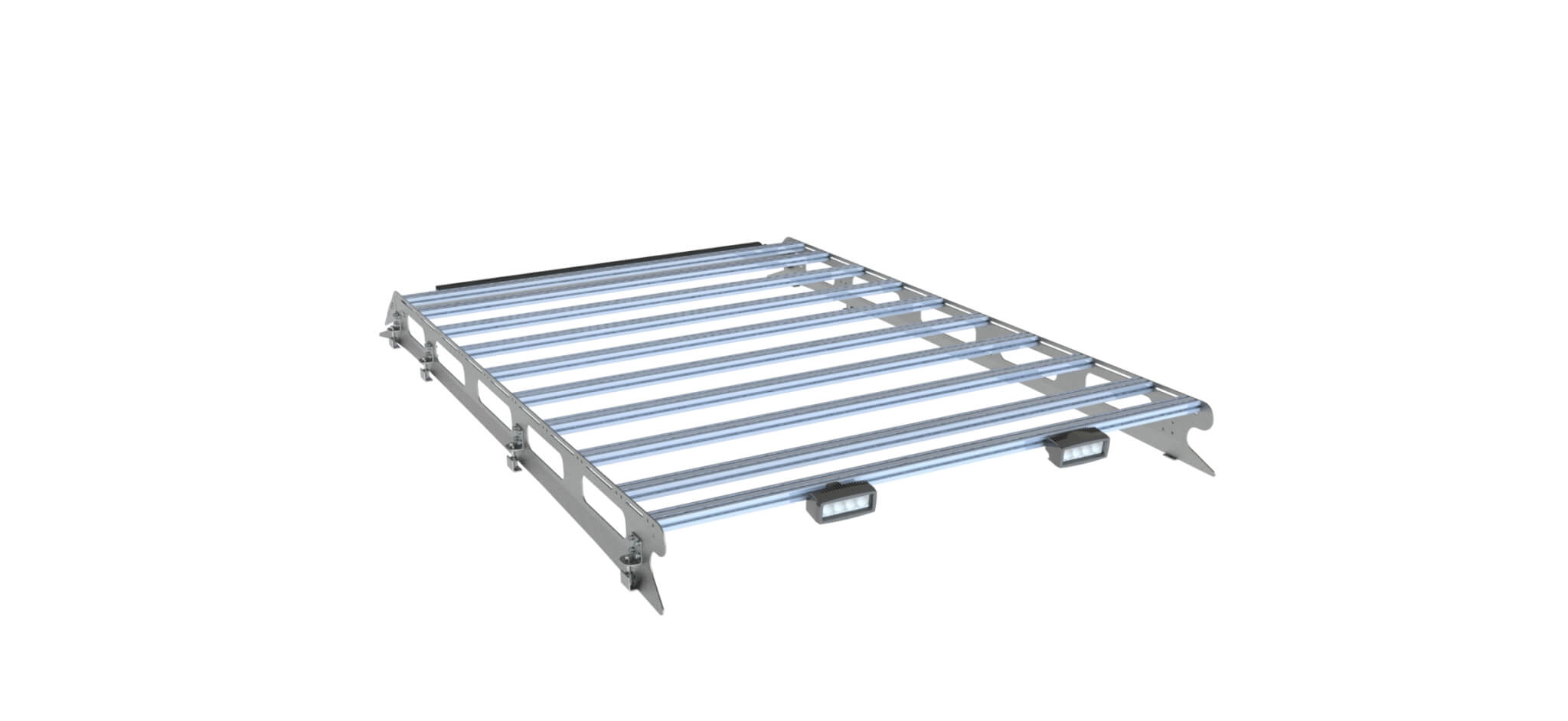 Багажник экспедиционный STC Toyota Land Cruiser 80 ШТОРКА с задним светом  STC-TLC80-TR1-L2