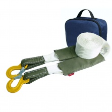 Ремень буксировочный эластичный 4.5 т 6 м серия "Туризм" Крюк/Крюк + сумка(синий) T-plus T009198