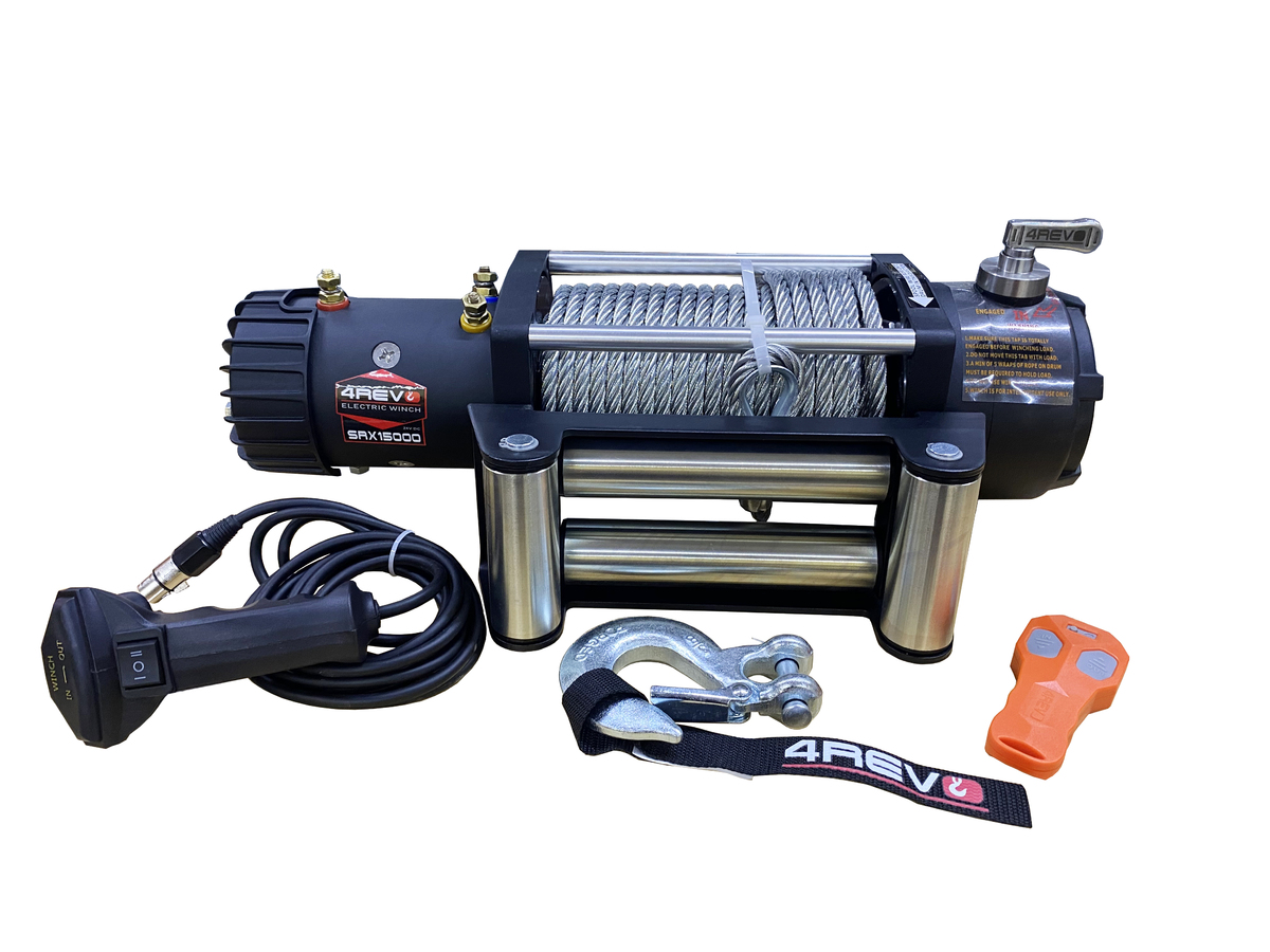 Лебедка автомобильная 4REVO SRX 15000 24V (стальной трос) 4R-W153A-24