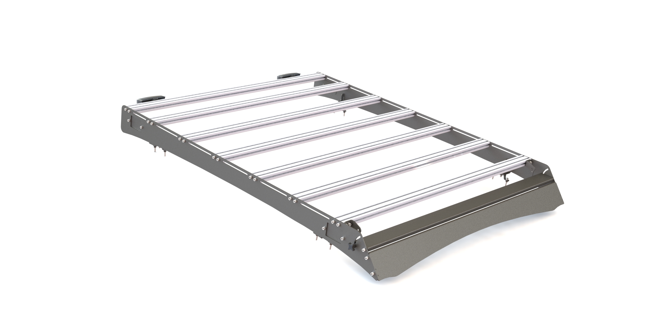 Багажник экспедиционный STC Toyota Hilux 2005+ ШТОРКА с задним светом  STC-TH05-TR1-L2