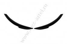 Накладки на передние фары (реснички) Русская артель Nissan Qashqai 2014-2016  RENQ-035900