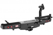 Бампер задний с площадкой под лебёдку, квад. под фаркоп, калиткой и фонарями РИФ Toyota Hilux 2005-2014  RIFVIG-20236