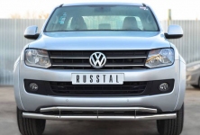 VOLKSWAGEN Amarok 2009-2015 Защита переднего бампера d63 (секции) d42 (секции) VAKZ-001560