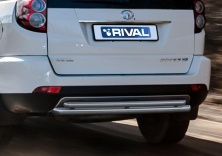 Защита заднего бампера d57+d42 RIVAL Great Wall Hover H3 2014-2015 R.2007.009