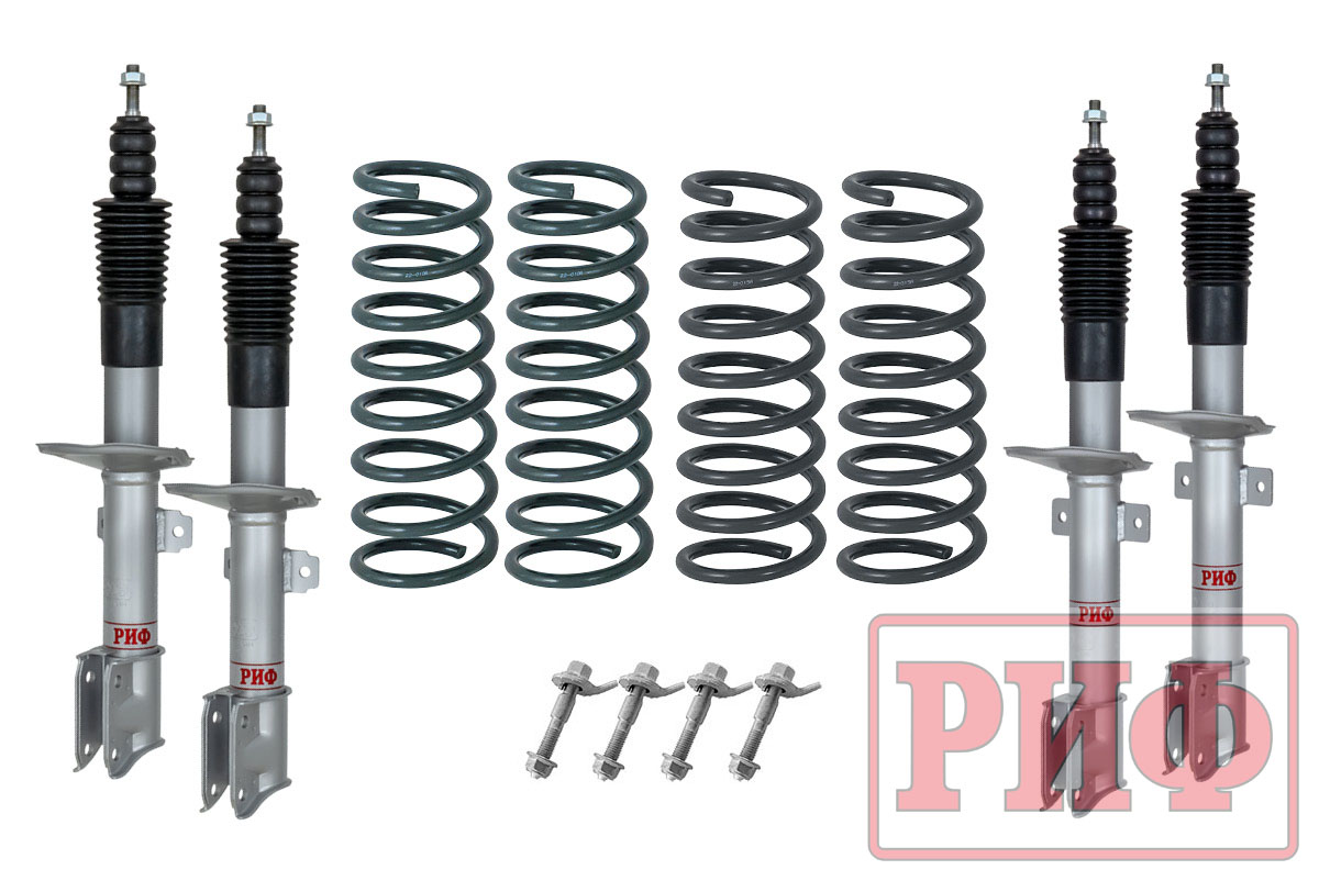 Лифт-комплект РИФ для Renault Duster (2010-2022), Nissan Terrano III 2004+ 4х4 лифт 40 мм RIF-DUS-C-G