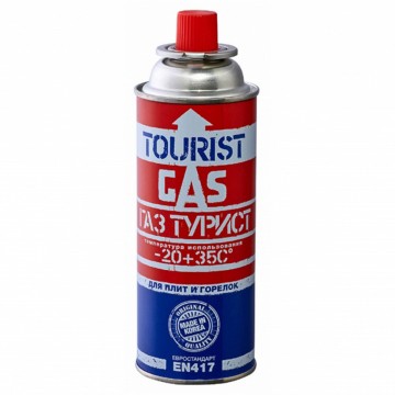 Баллон газовый цанговый TOURIST для портативных приборов 220 г.  TB-220