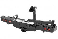 Бампер задний с площадкой под лебёдку, квадратом под фаркоп, калиткой и фонарями РИФ Toyota Hilux 2015+  RIFREV-20236