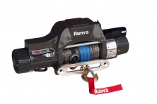 Лебёдка электрическая двухскоростная 12V Runva 12000lbs, 5700кг, синтетический трос  EWD12000PROSR