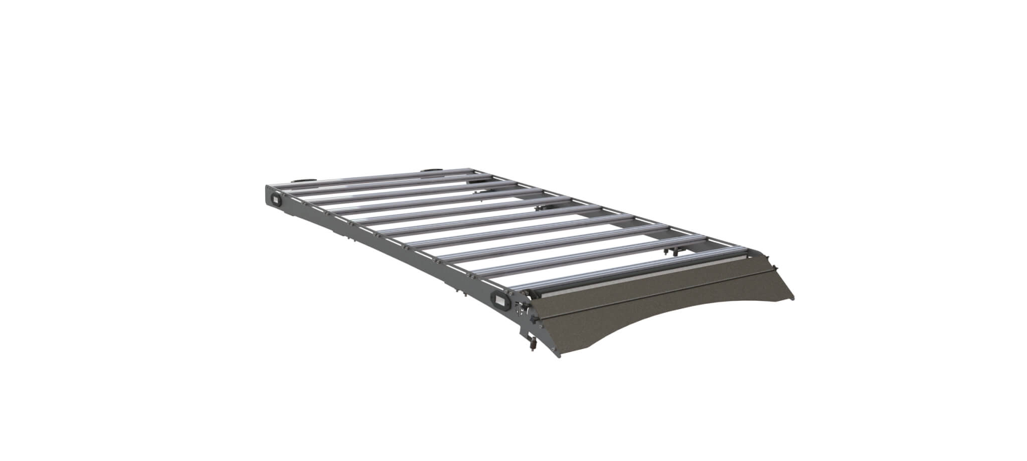 Багажник экспедиционный STC Toyota Land Cruiser Prado 120/Lexus GX470 ШТОРКА с дальним, рабочим и задним светом  STC-TLCP120-TR1-L1L2L3