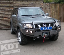 Бампер передний силовой со съемным кенгурином KDT Nissan Patrol   05014