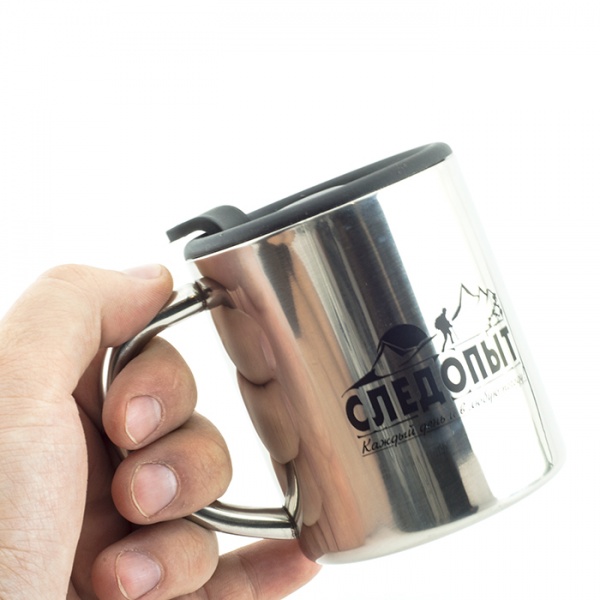 Термокружка "СЛЕДОПЫТ", с крышкой, 200 мл. PF-CWS-P61