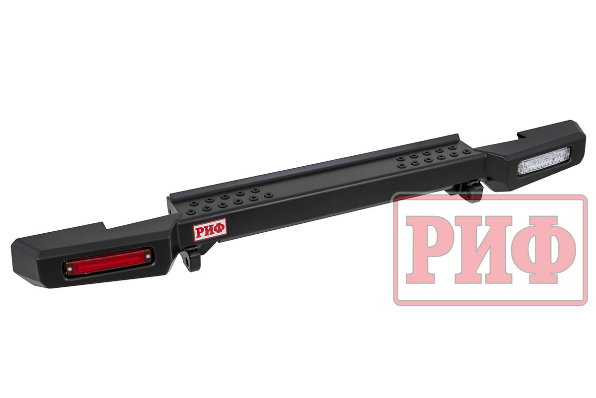Бампер РИФ силовой задний УАЗ Хантер с фонарями, возможностью установки фаркопа, стандарт RIF469-21501