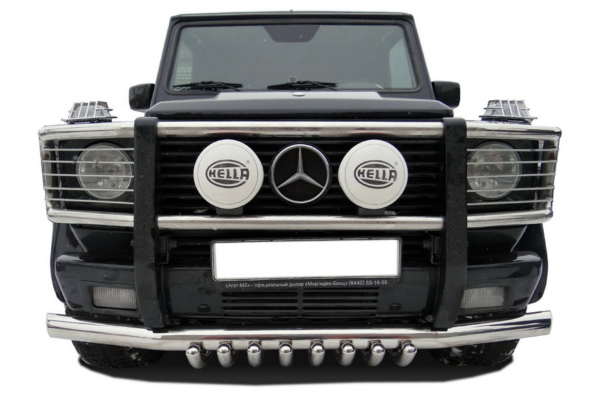 Защита переднего бампера MERCEDES G-KLASS с клыками нижняя MBG-2003-06