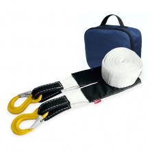 Ремень буксировочный эластичный 7 т 4 м серия "Туризм" Крюк/Крюк + сумка(синий) T-plus T014597