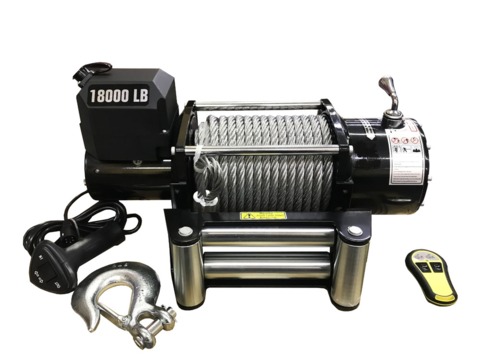 Лебедка автомобильная 4REVO 18000 24V со стальным тросом 4R-W180A-24