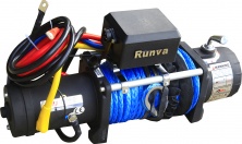 Лебёдка электрическая 12V Runva синтетический трос, спорт  9500-Q EVOSR