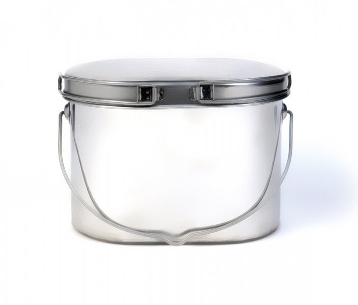 Котелок туристический 3,3 л., низкий, нержавеющая сталь, крышка с ручками  Кон-3,3р