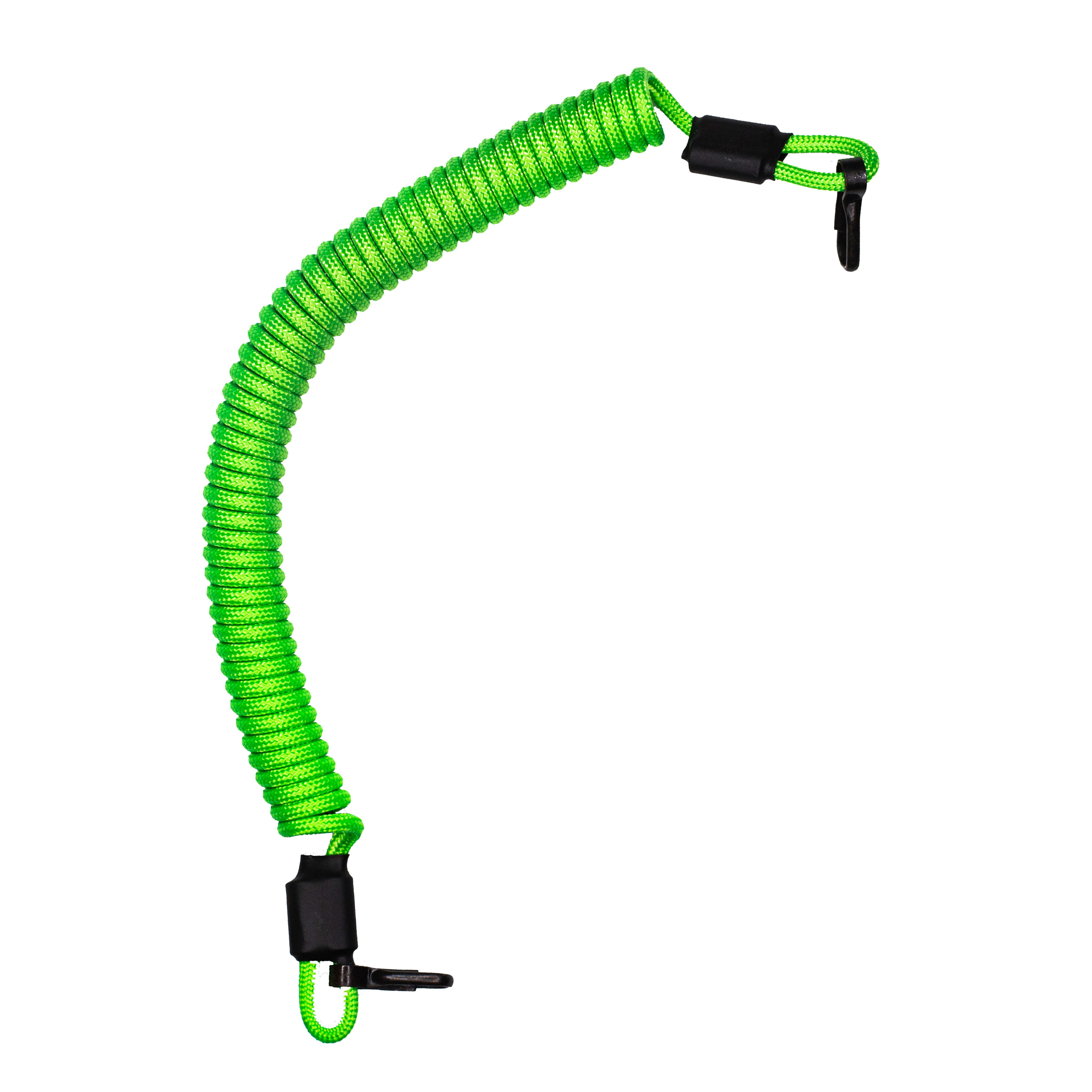 Страховочный тренчик CORD из паракорда с 2 карабинами (neon green)  TR.KK.N.GR