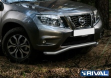 Защита переднего бампера d57 волна RIVAL Nissan Terrano 2014-  R.4119.002