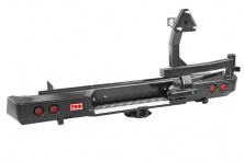 Бампер РИФ задний Isuzu D-MAX с квадратом под фаркоп, калиткой и фонарями, стандарт