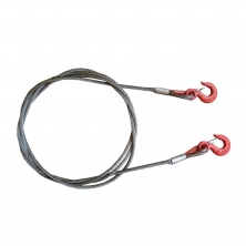 Буксировочный трос стальной, 5т, 8м, Крюк/Крюк Tplus T000271