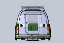 Кунг экспедиционный увеличенный трехдверный "Лабаз" KDT Toyota HILUX 2015-  15281W