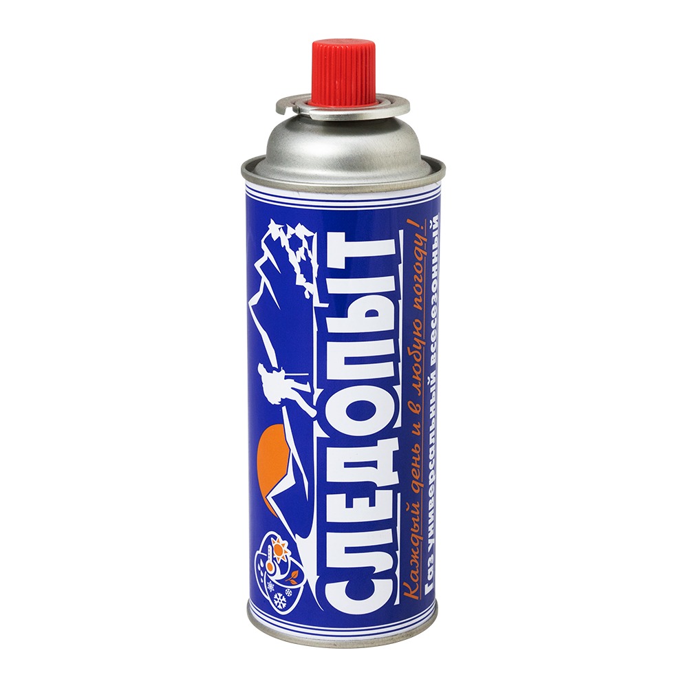 Баллон газовый цанговый СЛЕДОПЫТ 220 гр всесезонный  PF-FG-220R