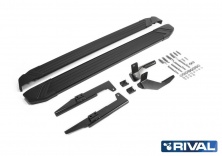 Порог-площадка "Black" F173ALB + комплект крепежа RIVAL Suzuki SX4 2015-  F173ALB.5503.1