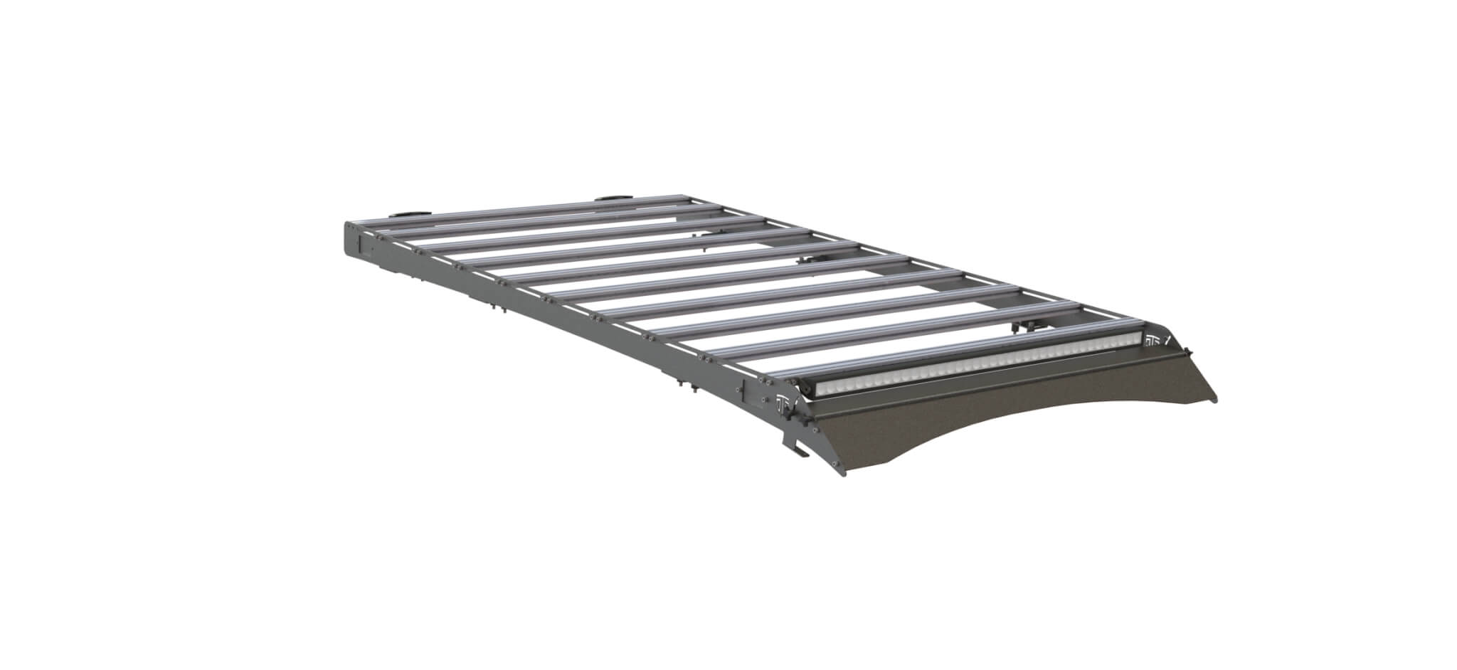 Багажник экспедиционный STC Toyota Land Cruiser Prado 120/Lexus GX470 ШТОРКА с дальним и задним светом  STC-TLCP120-TR1-L1L2