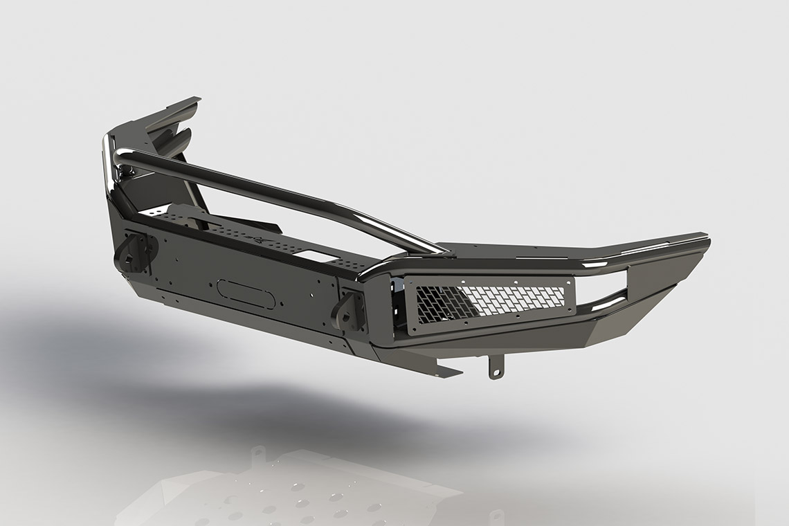 Бампер силовой передний BMS ALFA для Тойота Хайлюкс Рево Эксклюзив 2018-2020 BMS060080