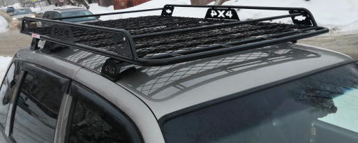 Багажник ВАЗ-2123 Chevolet Niva с боковым ограждением с сеткой на штатные места Уникар V212303