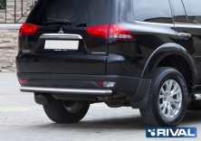 Защита заднего бампера d76 RIVAL Mitsubishi Pajero Sport 2008-2013-2016  R.4007.008