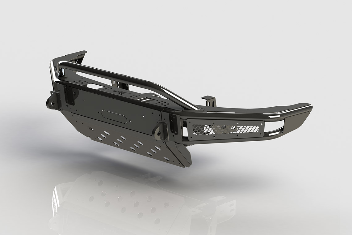Бампер силовой передний BMS ALFA для УАЗ Патриот (под расширители Lapter) BMS060113