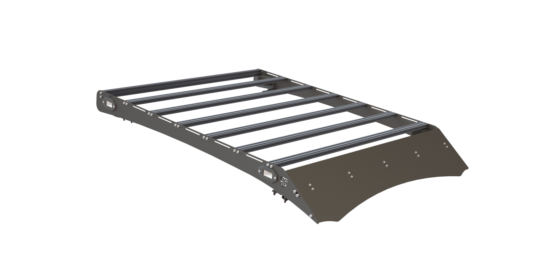 Багажник экспедиционный STC Mitsubishi L200 2015+ с рабочим светом  STC-ML200/15-TR-L3