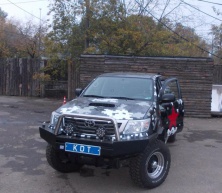 Бампер передний силовой без кенгурина "Спорт" KDT Toyota HILUX до 2015  15017