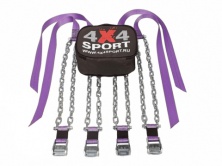 Браслеты противоскольжения для задних двускатных колес автомобиля ГАЗель, комплект 4шт 4x4sport БЦ-4-ГЗ