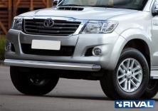 Защита переднего бампера d76 RIVAL Toyota Hilux 2011-2015  R.5711.004