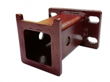 Универсальный фаркоп, американский "квадрат" 50х50мм, тёмно-красный  KDF-S